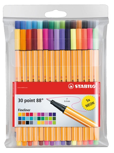 Fineliner Pen 88 Wallet x30 Stabilo