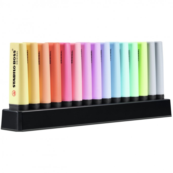Highlighter Boss Desktop Sets Stabilo Pastel x15