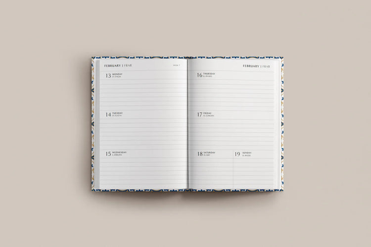 Maduma Hardbound Weekly View Daily Diary Warda