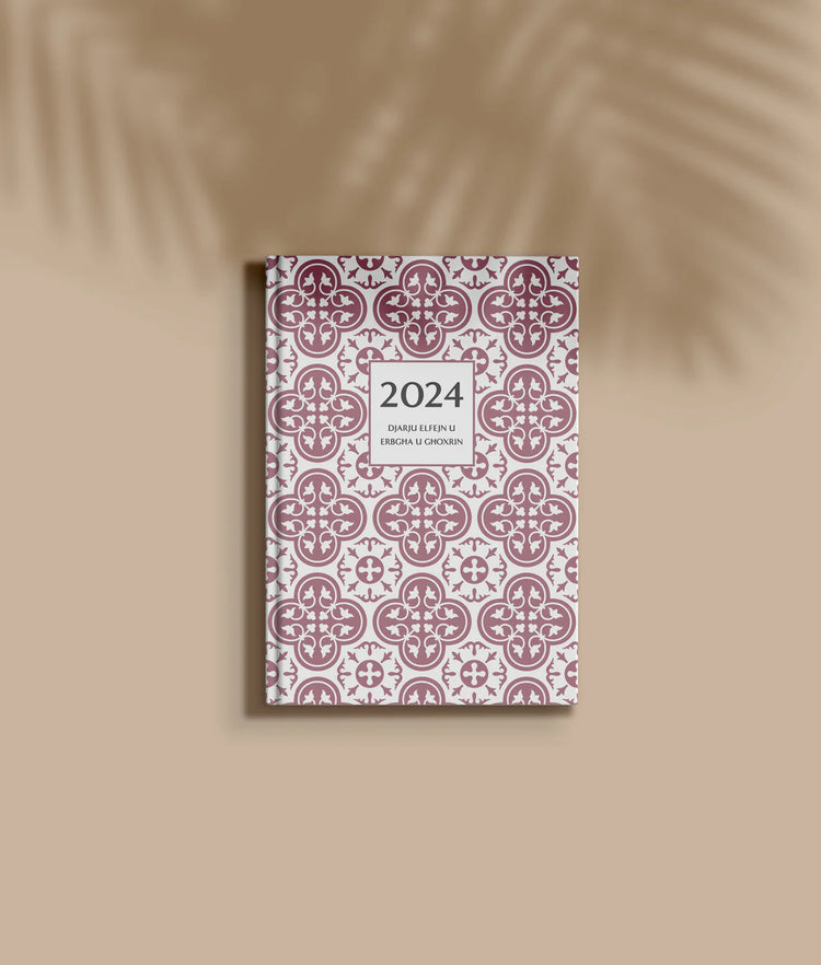 Maduma Hardbound Daily Diary Roża Ċar