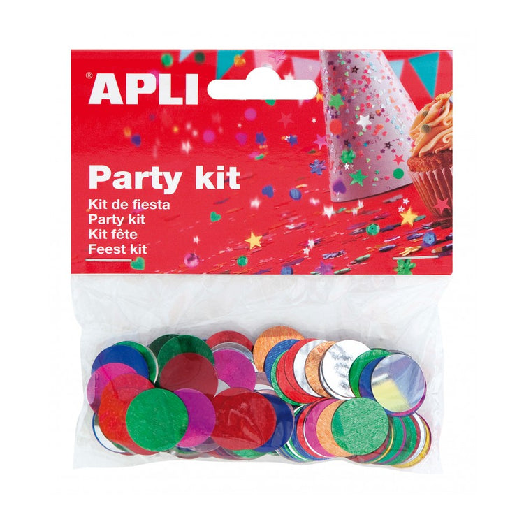 Round confetti various colors 15 mm 14 g