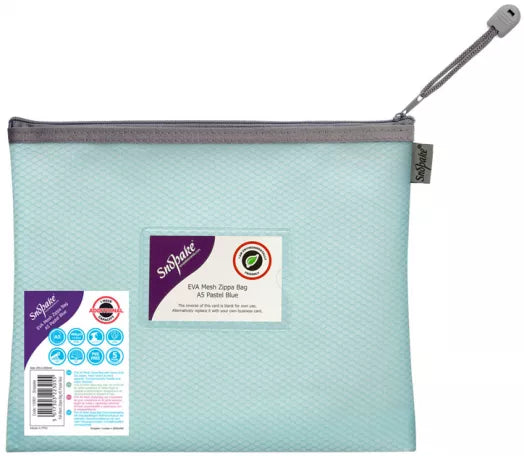 Snopake Mesh Zippa Bag - A5 Pastel Blue