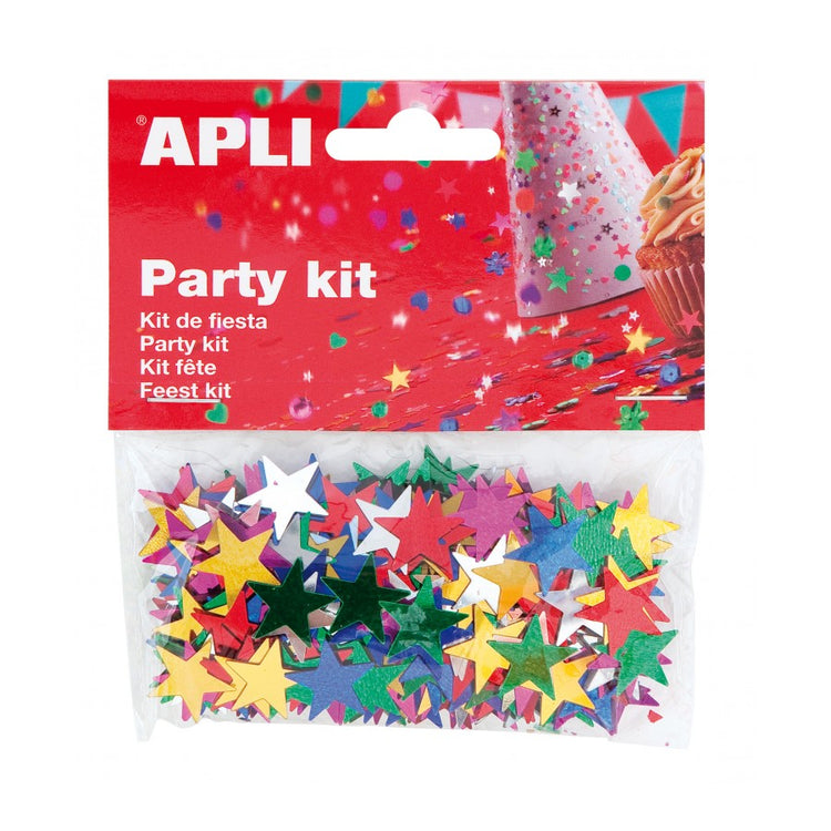 Confetti stars assorted colors 15 mm 14 g