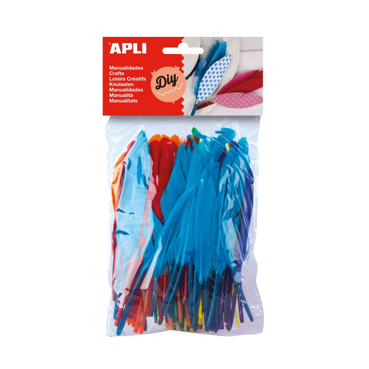 Feathers assorted colours 100 u.