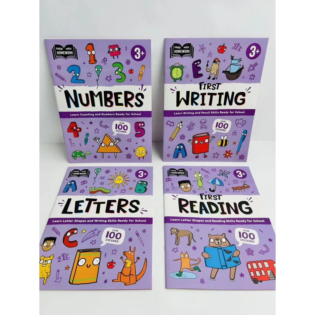 Help With Homework: Learning Pack 3+ (pack of 4 books)