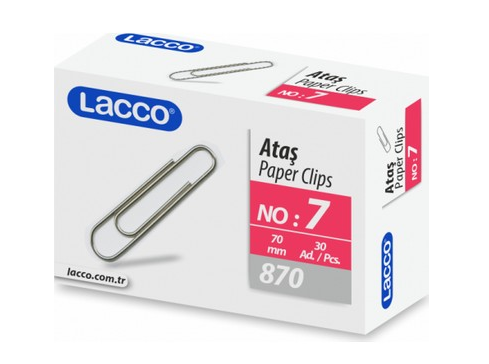 Paper Clips 70mm - Lacco 870 (x25 pieces)