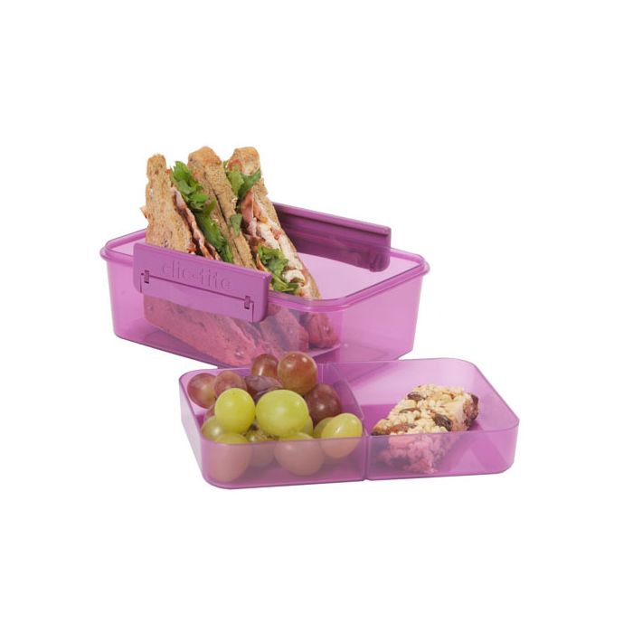 ClicTite Double Decker Sandwich Box Berry 1.1ltrs