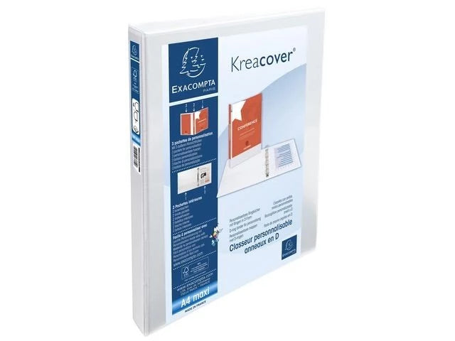RING BINDER A4 4 ring 10mm White - Exacompta