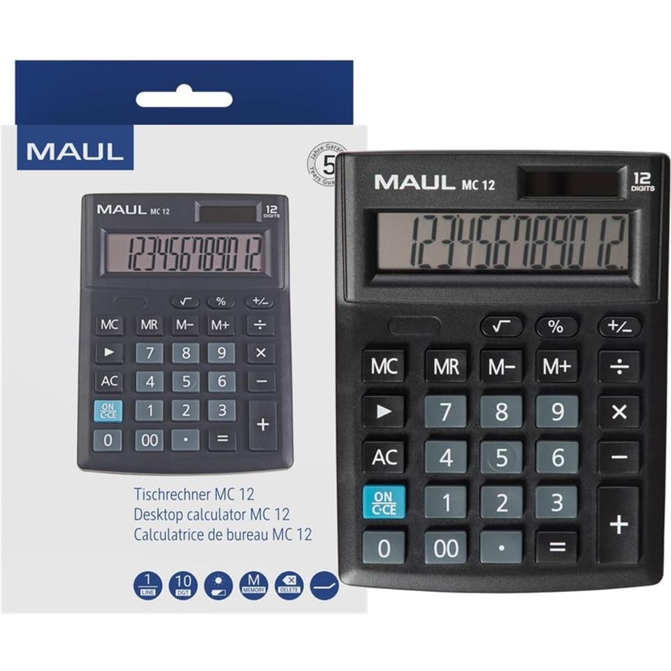 MAUL calculator - Desktop 12digits - size Small MC12