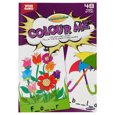 Colour Me Word Games Colouring Book 48 Pages of Fun