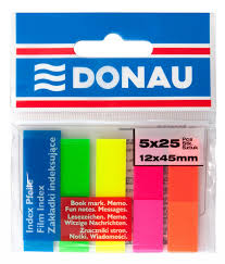 Filing index tabs 12x45mm assorted colours