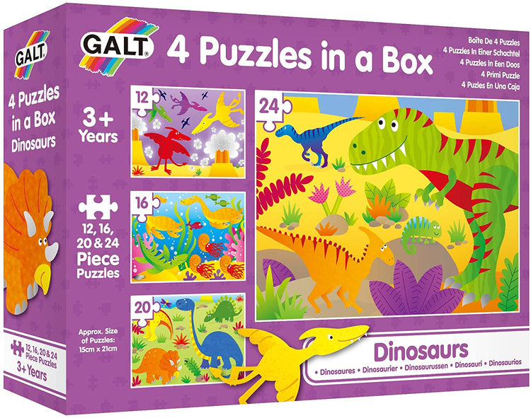 GALT Dinosaurs - 4 Puzzles in a Box