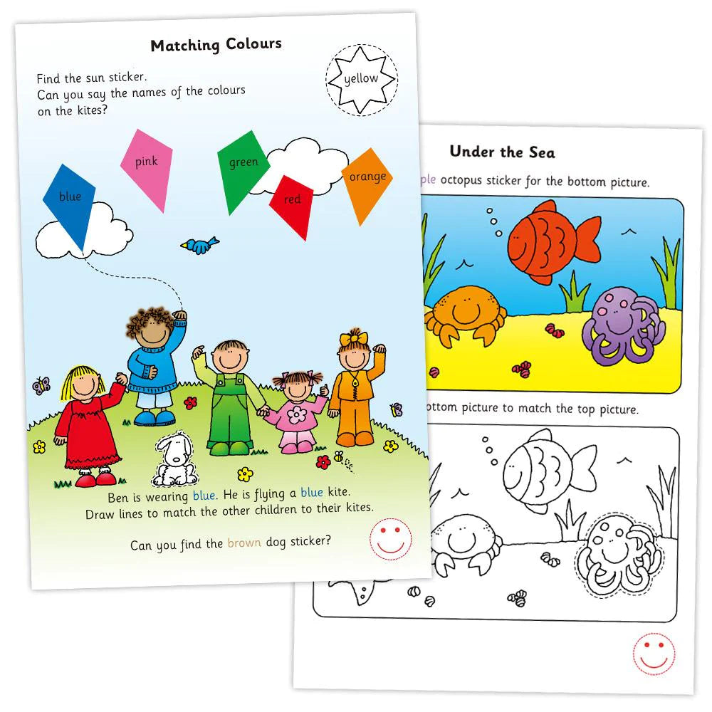 Colour, Shapes & Sizes - Sticker Activity Book