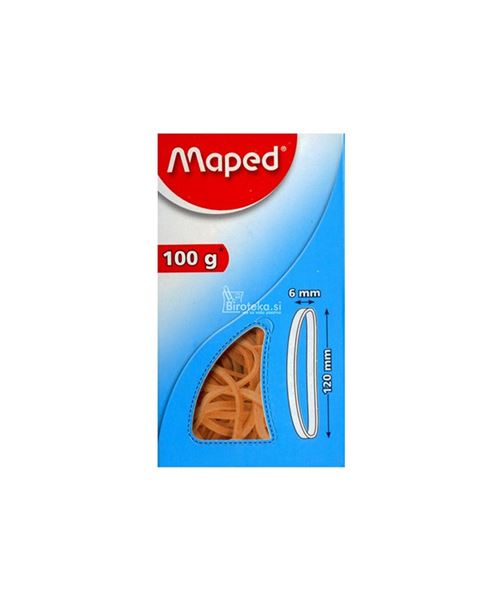 Maped Wide Brown Rubber Bands 100G - 120mm