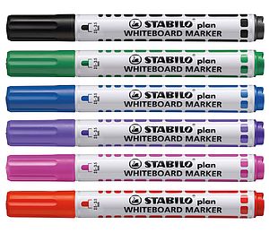 Whiteboard Markers Bullet Stabilo Black
