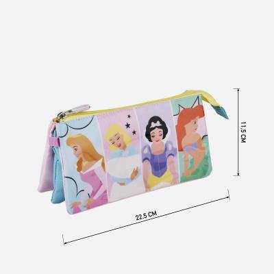 Princess 3 compartment pencil case