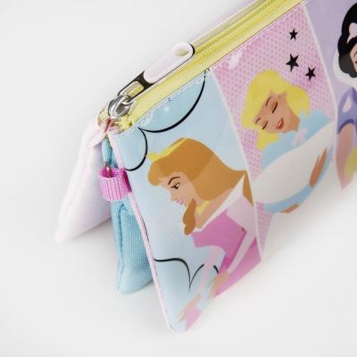 Princess 3 compartment pencil case