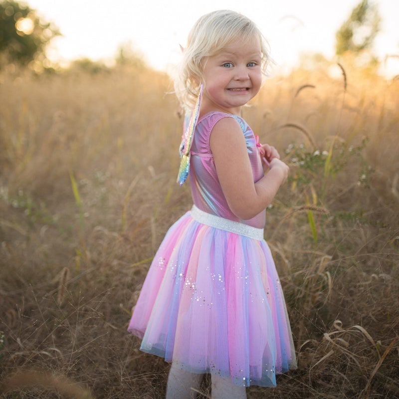 Rainbow Sequins Skirt, Wand & Wings  Size 4-6 years