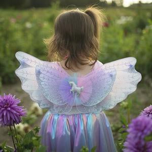 Unicorn Skirt & Wings Pastel Size 5 - 6 years
