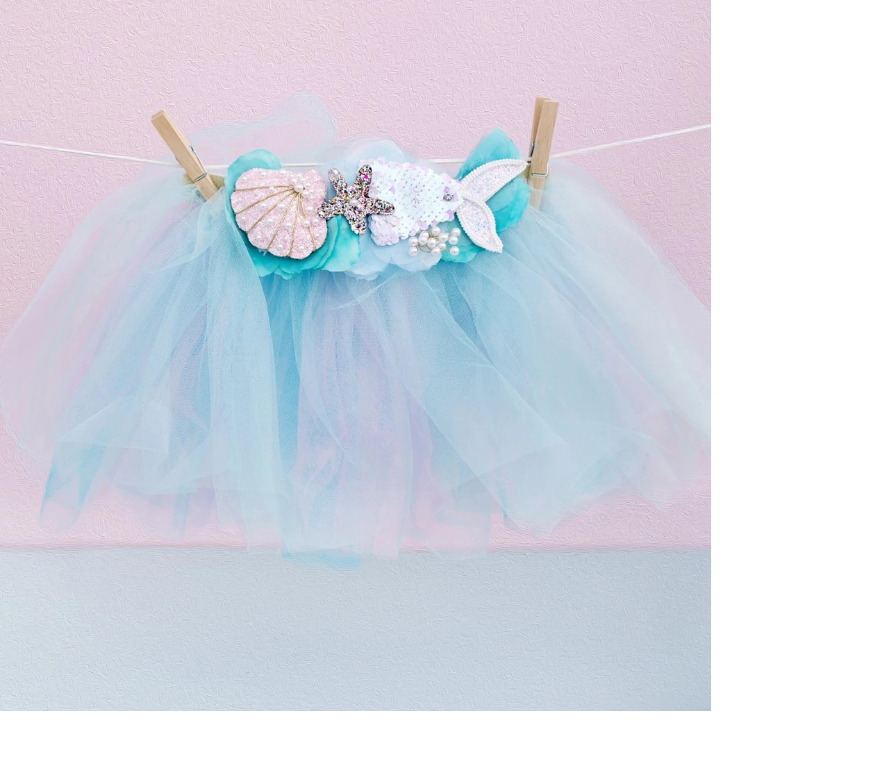Mermalicious Tutu Pastel Aqua Size 4 - 6 years
