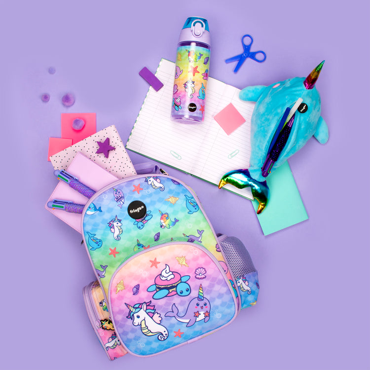 Narwhal and Seahorse Backpack