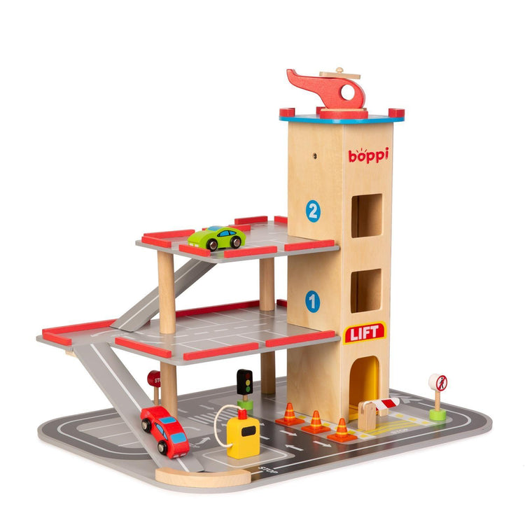 Wooden Garage with Helipad