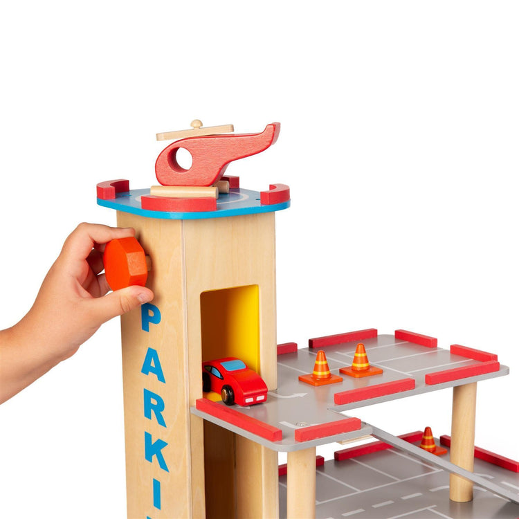 Wooden Garage with Helipad