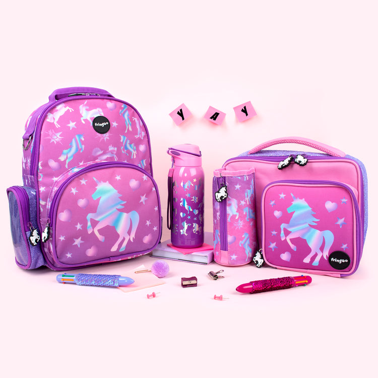 Unicorn Ombre Square Lunch Bag