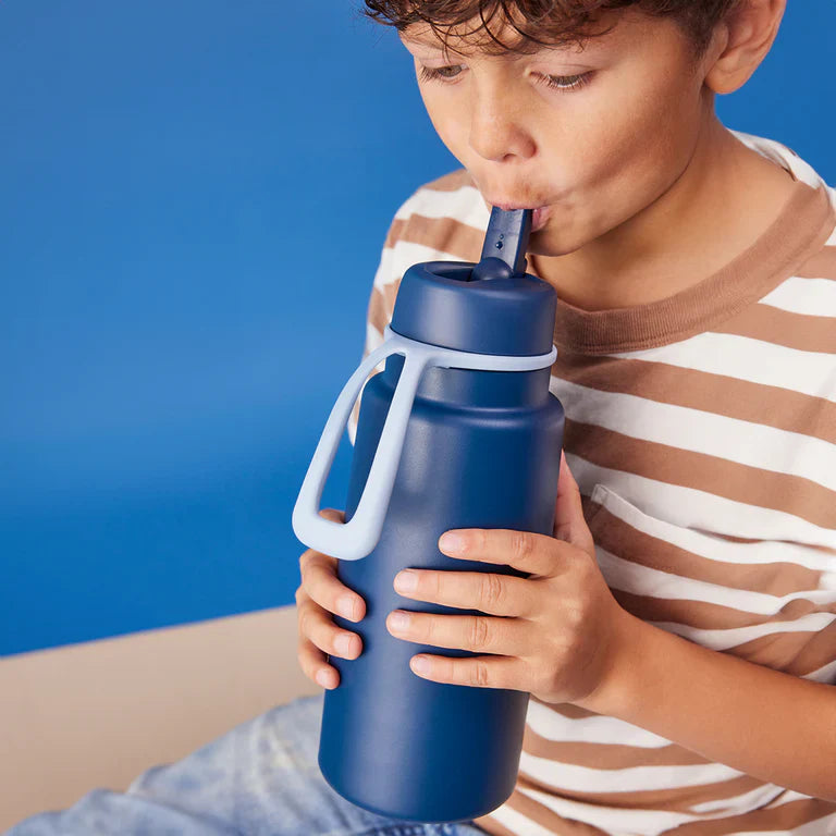 b.box 1 Litre Insulated Flip Top Bottle - Midnight