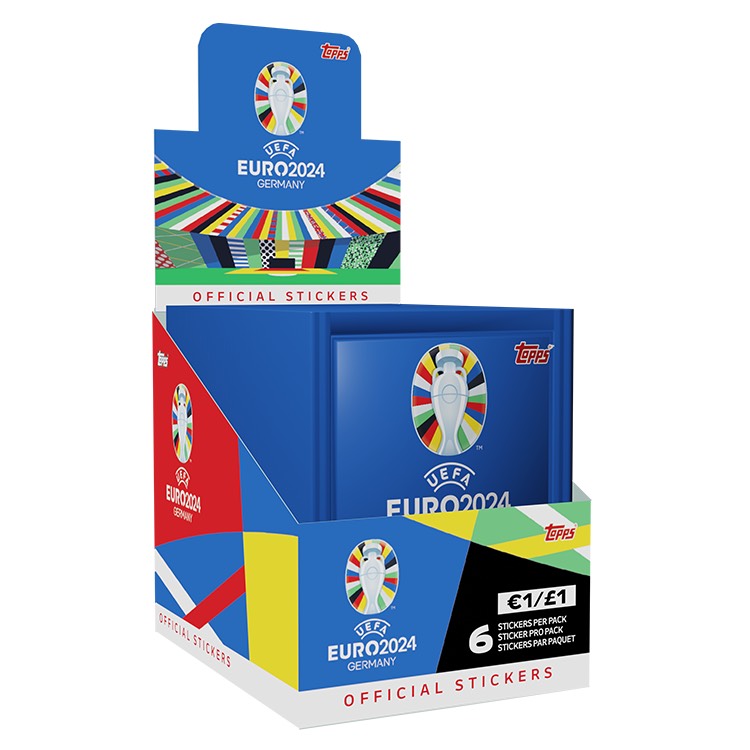 Topps Euro 2024 100 Stickers Box - Discounted from Eur 100! Free delivery