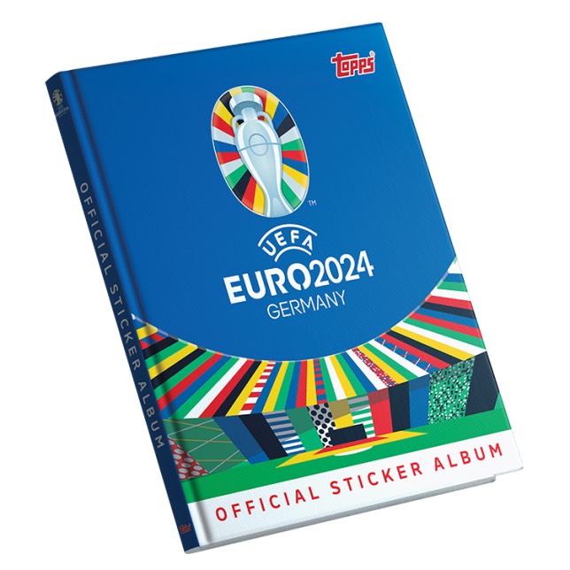 Topps Euro 2024 Hardcover Sticker Album PLUS 100 Stickers Box - Discounted from Eur 114.99! Free delivery