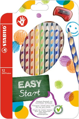 Pencil Colours EasyStart Ergo Wallet Right Hand x12 Stabilo