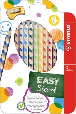 Pencil Colours EasyStart Ergo Wallet Left Hand x12 Stabilo