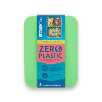Smash  BLUE LEAK PROOF BENTO LUNCHBOX 3 compartments- Assorted Green/Pink