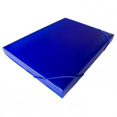 Elastic BoxFile PVC 50mm Spine - ( SOLID BLUE )