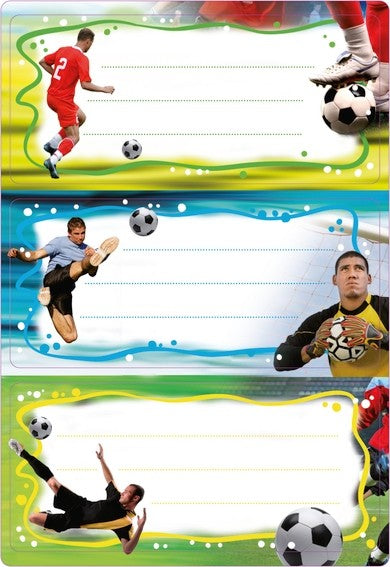 Sticker Labels x6  football