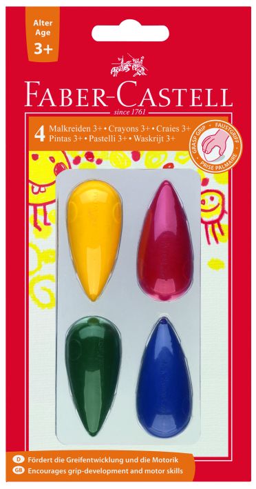 Faber Castell 4 Colours First Grip Erasable Crayons