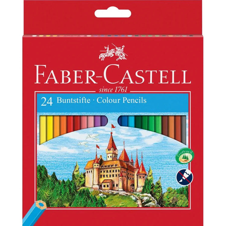 Faber Castell 24 Colour Pencils Hexagonal