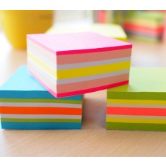 Sticky Notes Size 50mm X 40mm Cube Neon ( 21203 )