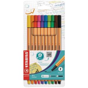 Fineliner Pen 88 Wallet x10 Stabilo