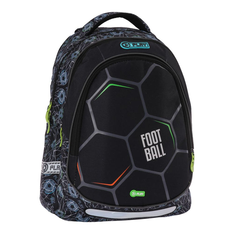 Football Black 3 compartment Backpack 41x31x21 cm