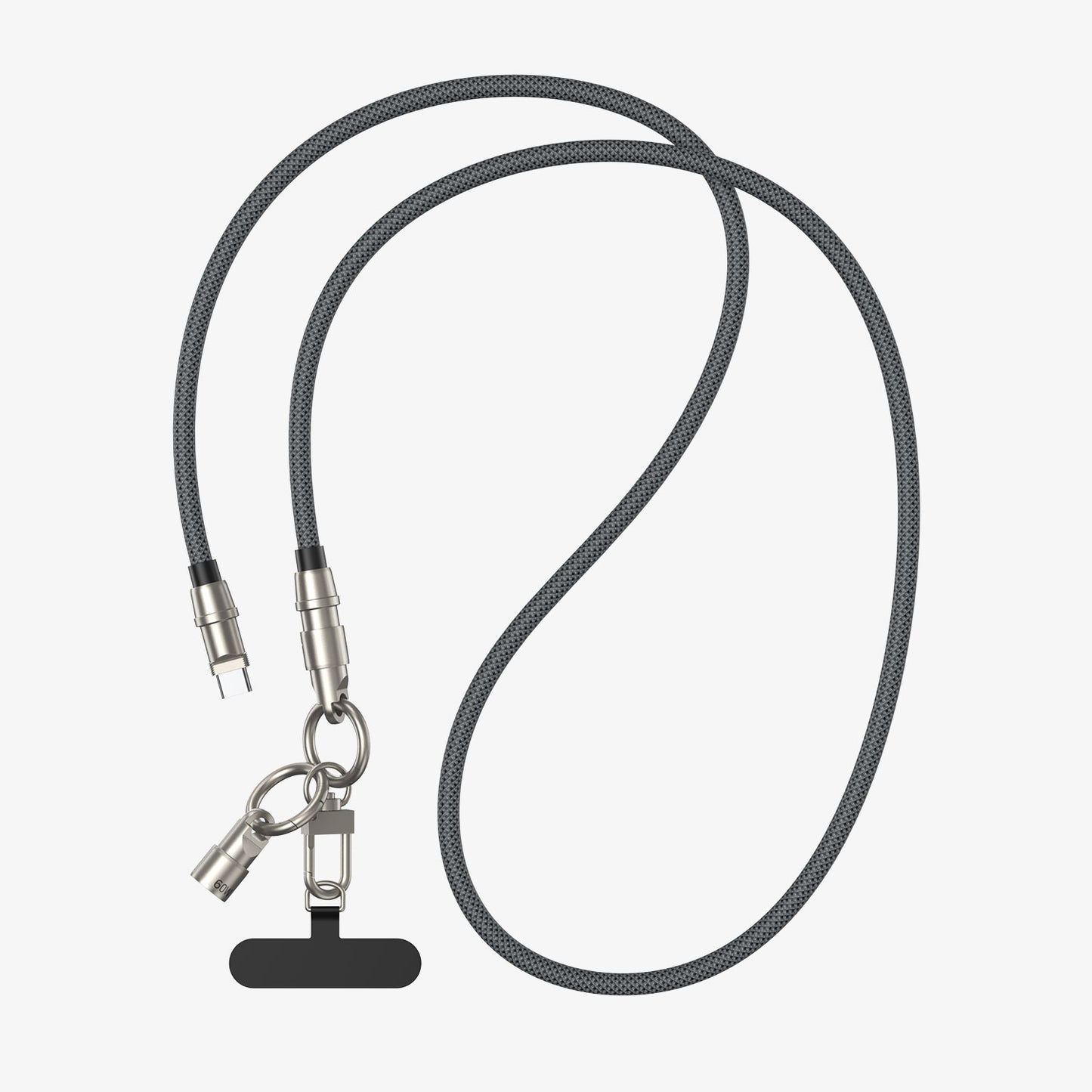 BWOO - USB-C to USB-C Charging Cable+Cell Phone Lanyard 2 in 1 60W 1.2M