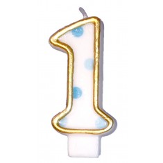 Candle Number 1 Blue