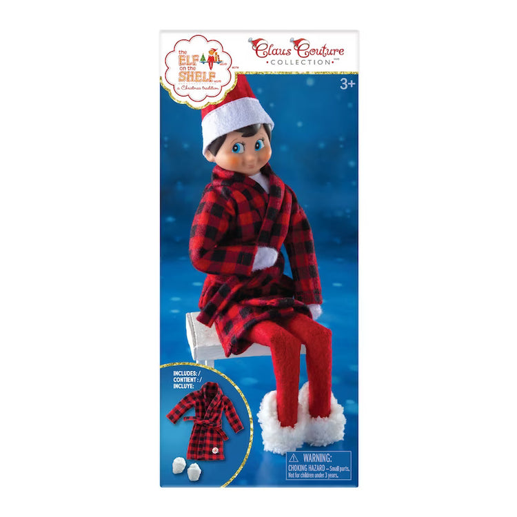 ELF ON THE SHELF CLAUS COUTURE COZY ROBE & SLIPPERS