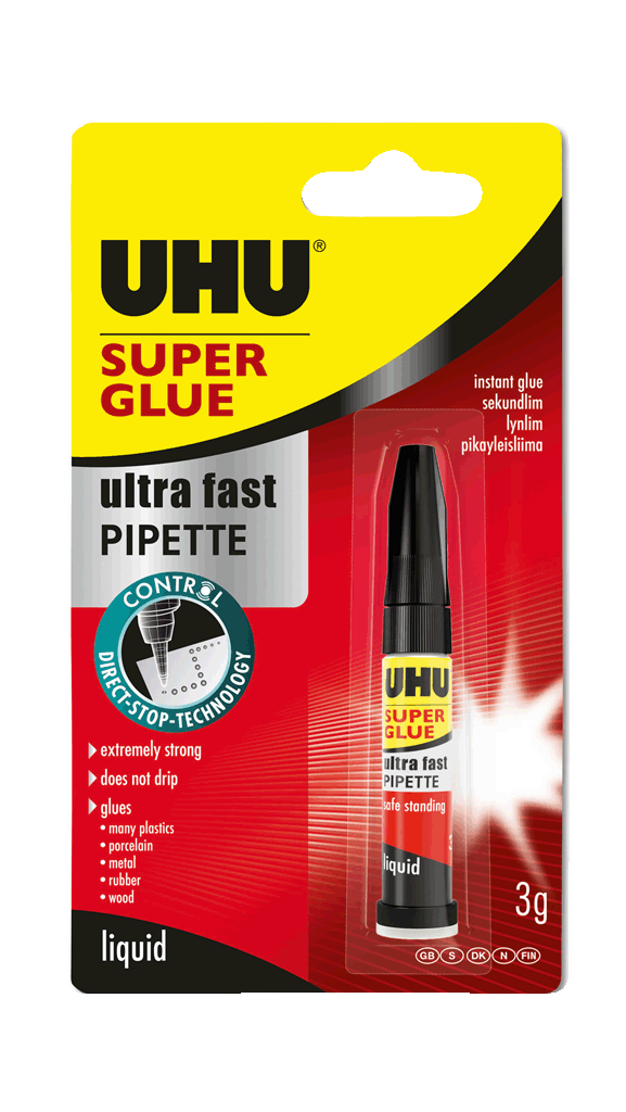 UHU Super Glue Pipette 3g