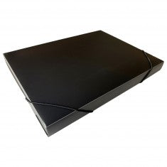 Elastic BoxFile PVC 50mm Spine - ( BLACK )