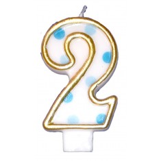 Candle Number 2 Blue