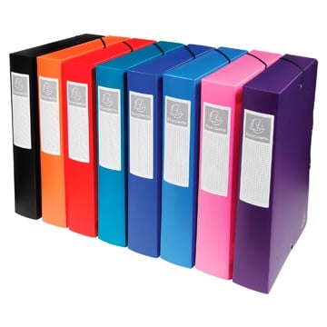Exacompta Filing Box Assorted Colours A4 60mm