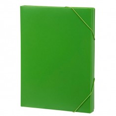 Elastic BoxFile PVC 30mm Spine - ( GREEN )