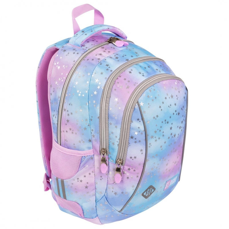 PASTEL STARS 3-compartment backpack 39x27x17 cm